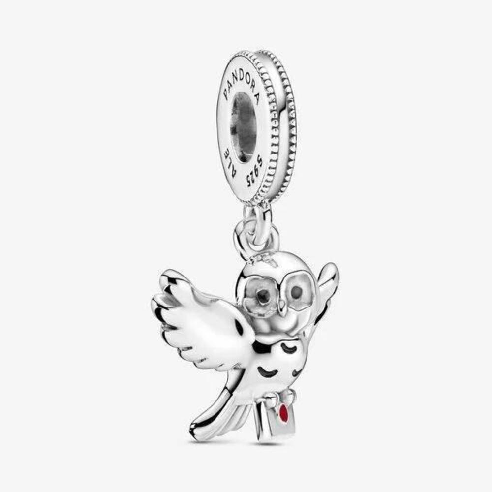 Pandora Harry Potter Hedwig Owl Silver Charm 925 Ale Hogwarts Gryffindor Box